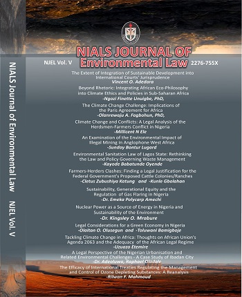 NIALS Journal of Environmental Law